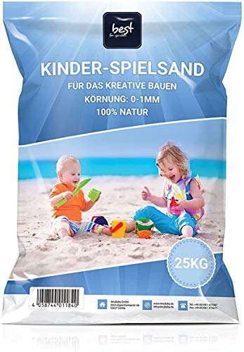 Best For Garden 25kg Spielsand Quarzsand für Sandboxen Sandkasten Dekosand TÜV geprüft TOP Qualität (200 kg)