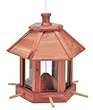 Spetebo Vogel Futterhaus aus Holz - Vogelhaus Futterstation - Futterstelle Vogelhäuschen
