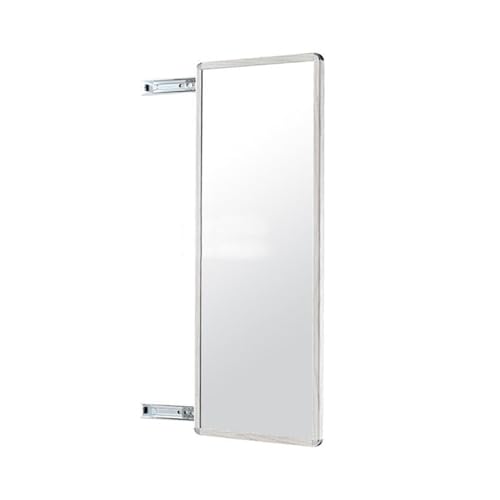LXP Spiegel, verschiebbarer Kleiderschrank, eingebauter Schminkspiegel, drehbarer Spiegel, Ganzkörper-passender Kleiderschrank-Innenspiegel 110 x 35 cm (CH : 100 * 35cm)