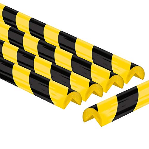 TMS PRO SHOP TMS Eckschutzprofil Typ A, selbstklebend, gelb/schwarz, 1 m, 5 Stück aus Kunststoff