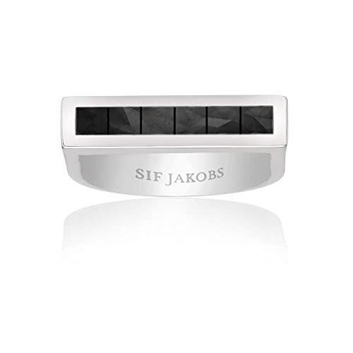 Sif Jakobs Jewellery Damen Ring Sasso mit schwarzen Zirkonen, Gr. 58