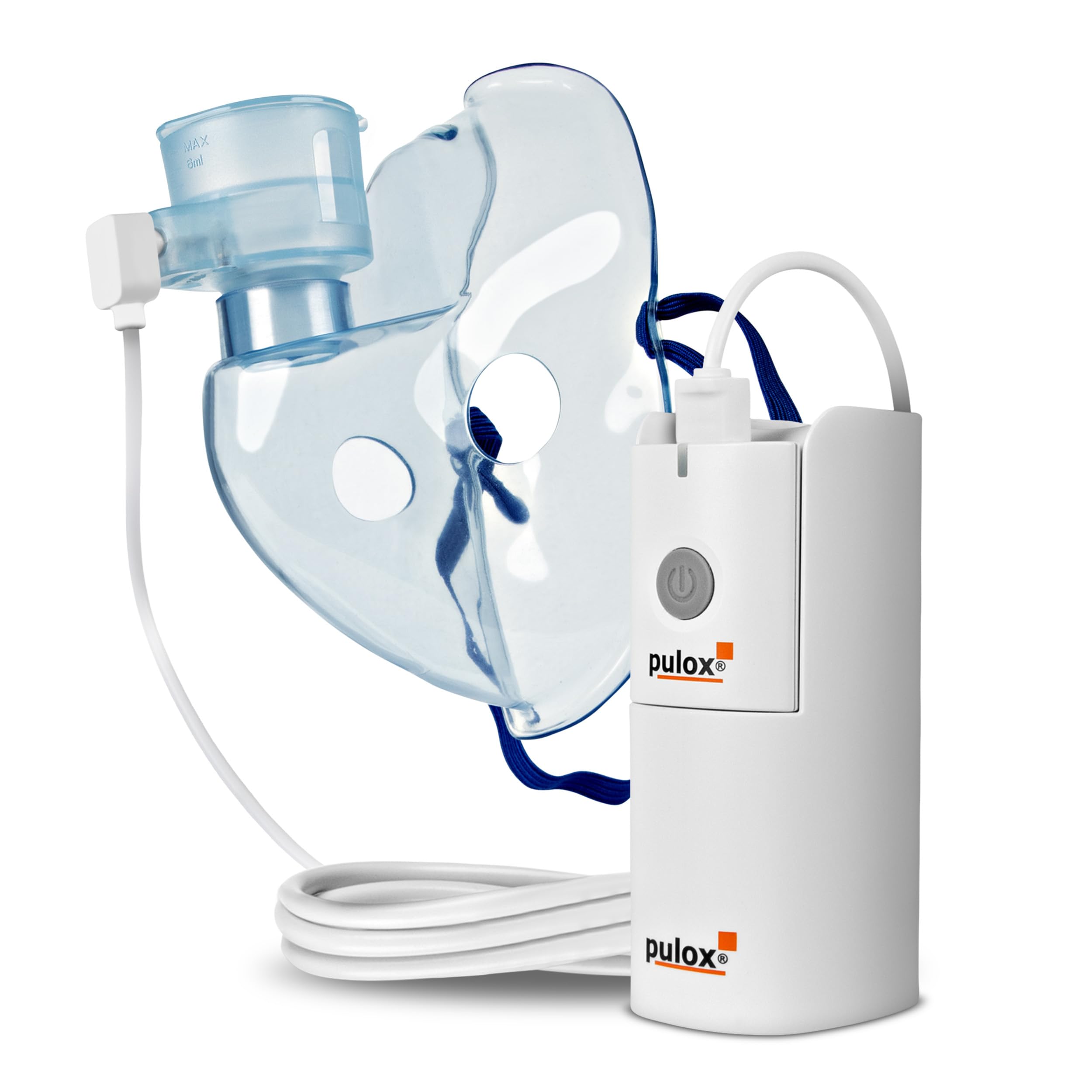 Pulox IN-200 Vapo - Portabler Nebulizer Vernebler Inhalator Zerstäuber Inhalationsgerät mit Maske für Erwachsene und Kinder bei Erkältungen oder Asthma