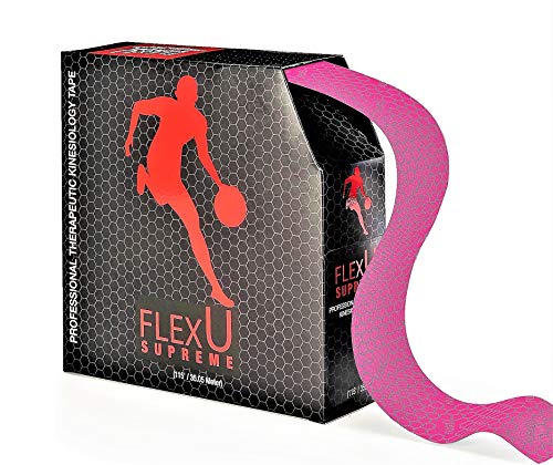 FLEXU Kinesiologie-Tape; 140 vorgeschnittene I-förmige Streifen; 5X25 cm. medizinisches Klebeband; Lindert Schmerzen, reduziert Schwellungen und sorgt für eine schnellere Genesung (Rosa)