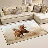 coosun Baby Pferd und seine Mutter Bereich Teppich Teppich rutschfeste Fußmatte Fußmatten für Wohnzimmer Schlafzimmer 152,4 x 99,1 cm, Textil, multi, 60 x 39 inch