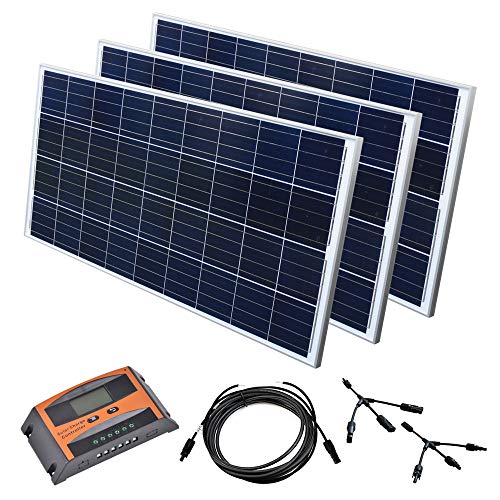 Solar Set 12 V Solaranlage Kit PV Inselanlage Wohnmobil Solarmodul Laderegler, Wattzahl:450W