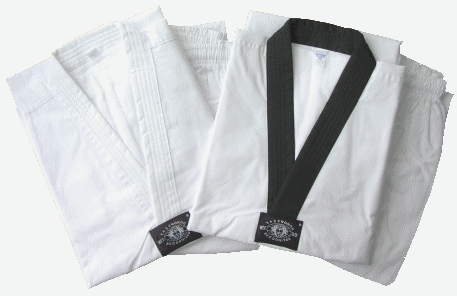 S.B.J - Sportland Taekwondoanzug Competition mit schwarzem Revers, 180 cm
