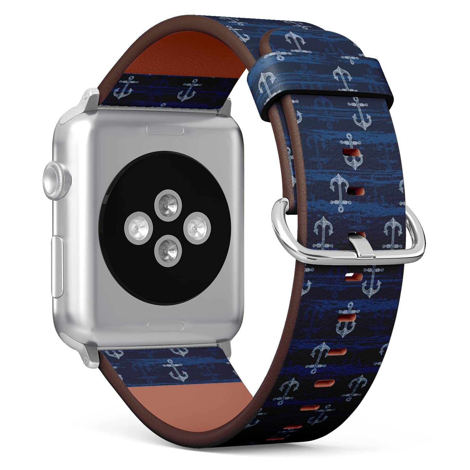 IKIKI-TECH Kompatibel mit Apple Watch-Armband, 38 mm, 40 mm, 41 mm (Anker, Meeresmuster), veganes Ersatzarmband für iWatch Series 8, 7, 6, 5, 4, 3, 2, 1 Ultra SE