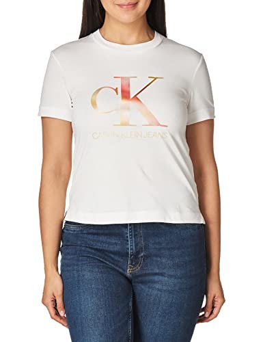 Calvin KLEIN Jeans - Women's Regular T-Shirt with Side Slits - Size XL