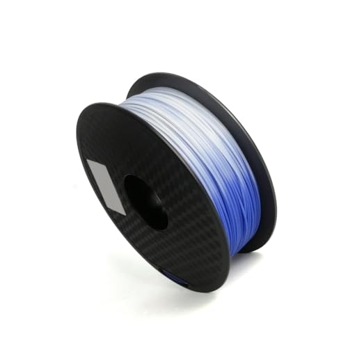 1 kg PLA-Filament for 3D-Drucker, Farbwechsel mit der Temperatur, 1,75 mm +/- 0,03 mm, buntes Zubehör for 3D-Drucker und 3D-Stift (Farbe : Blue-White)