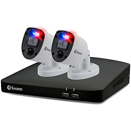 Swann CCTV DVR-5680 4K / 1 TB / 2 x PRO-4KRL 4K Enforcer Bullet Analoge CCTV-Kameras. Google und Alexa aktiviert.