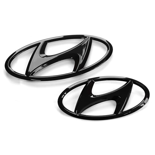 Hyundai 9999Z057258 Logo Emblem 2-teilig, schwarz