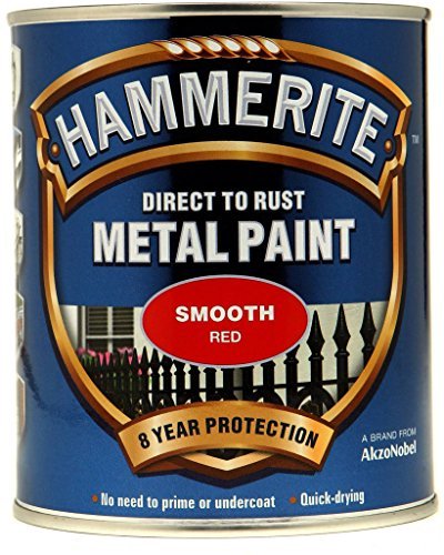 Hammerite Metall-Schutzlack, Glänzend, 750 ml, Rot, von Hammerite