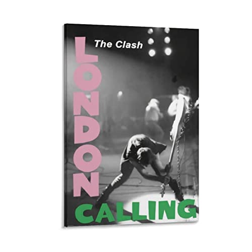 XXJDSK Foto Auf Leinwand The Clash London Calling Poster Wandkunst für Büro, Heimdekoration, Schlafzimmer, Dekoration, Geschenk 60X90cm Kein Rahmen