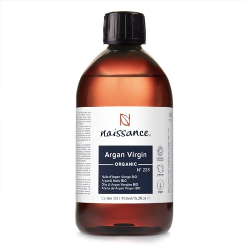 Naissance Marokkanisches Arganöl Nativ BIO (Nr. 228) 450ml – Kaltgepresst – Pflegeöl für Gesicht, Haut, Haare, Bart & Nagelhaut