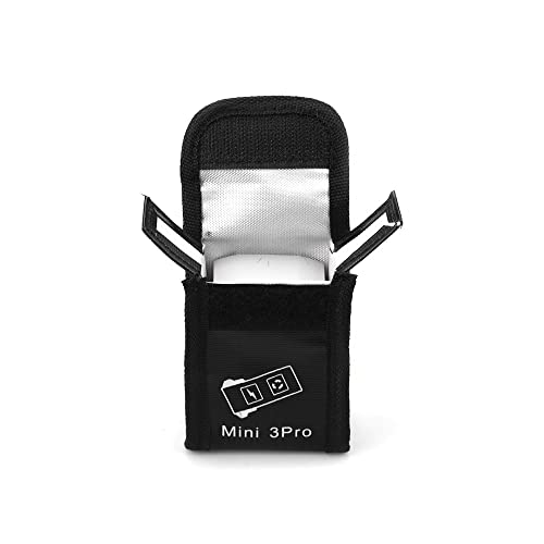 For DJI Mini 3 Pro Objektiv Cap Sunshade Protective Cover Lens Hood Anti-Blend Sunhood Gimbal Camera Guard Props Fixer Accessoires for DJI Mini 3 Pro 【Drohnen Zubehör】 (Color : Battery Bag 1)