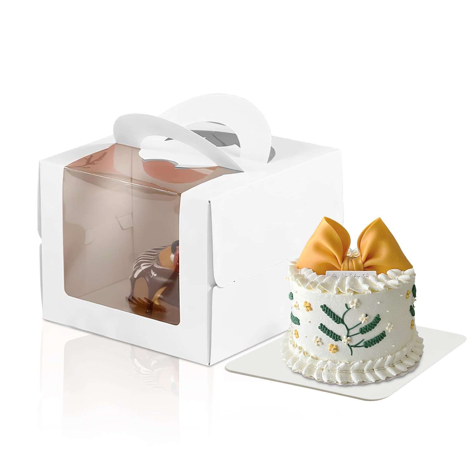 La Llareta Tortenkarton, 15 Stück/4 Zoll Cake Boxes Pappe, für Hochzeit Party, Geburtstag Kuchen, Kekse, Cupcakes, Muffin