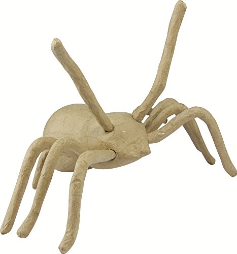 Décopatch XLA15O Träger XL aus Pappmaché, Spinne in 3D, 65 x 100 x 26 cm, zum Verzieren, perfekt für Halloween, Kartonbraun