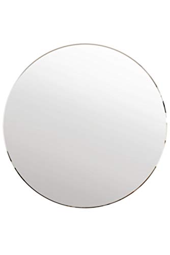 MirrorOutlet Spiegel mit abgeschrägtem klassischem Design, rund, 80 x 80 cm