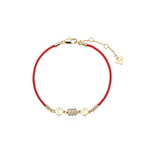 Good dress 925 Silber-Rote Schnur-Armband-Frauen Einfacher Entwurf Einfache Art Handgelenkzusätzerotes Seil