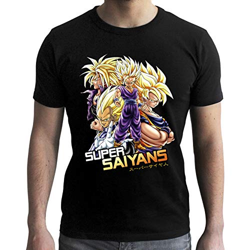 ABYstyle – Dragon Ball – T-Shirt – Saiyans – Herren – Schwarz (M)