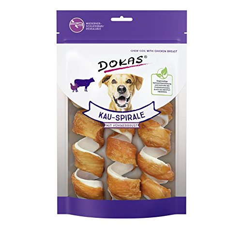 Dokas Hunde Snack Kauspirale Hühnerbrust | 8x110g Hundesnack