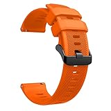 TRDYBSK Sport-Silikon-Uhrenarmband für Garmin VENU 2, Forerunner745, Vivoactive 4, Fenix Chronos, Ersatz-22-mm-Armband (Farbe: Orange, Größe: Garmin VENU 2)