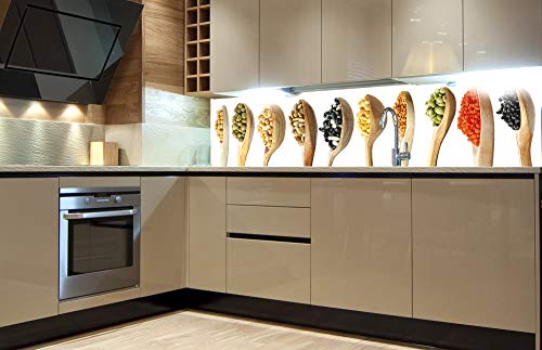 Dimex Küchenrückwand Folie selbstklebend LÖFFEL | Klebefolie - Dekofolie - Spritzschutz für Küche | Premium QUALITÄT - Made in EU | 180 cm x 60 cm