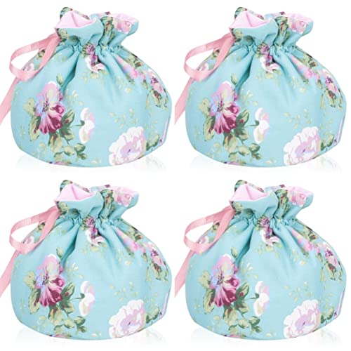 Insulated Teapot Ethnic Cosy Breakfast B Tea Warm Hotel Cotton for Pot Protector Cozy Bag Home Floral Cover Accessories Keep Restaurant Table Warmer Quilt Kitchen (Color : As Shown 2x4pcs, Size : 20