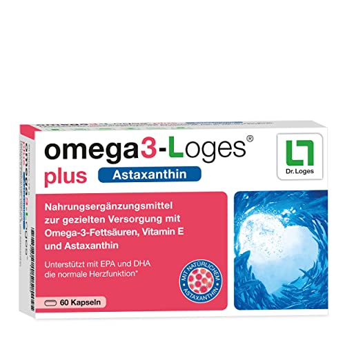 omega3-Loges® plus Astaxanthin - 60 Kapseln - Omega-3-Fettsäuren in Premium-Qualität mit einem hohen Anteil an DHA und EPA