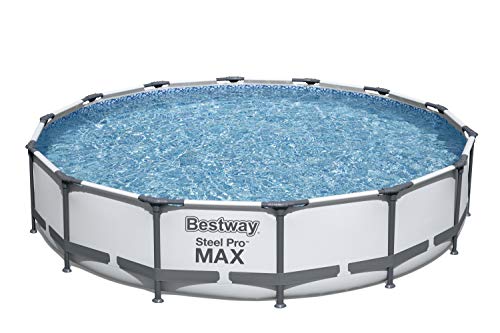 Bestway Steel Pro Max Pool mit Filterpumpe, rund, 4,3 m, Grau