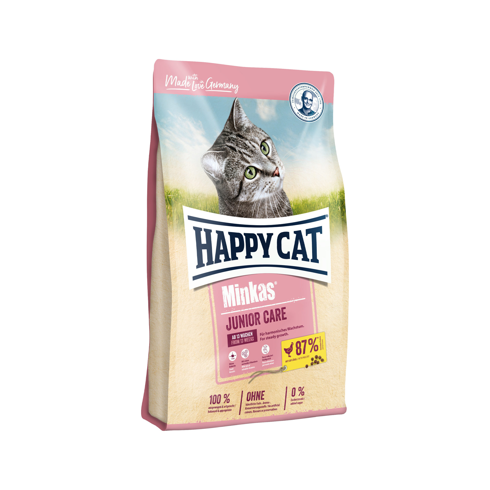 Happy Cat Minkas Junior Care Katzenfutter - Geflügel - 10 kg