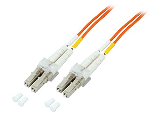 BIGtec 35m LWL Kabel Patchkabel OM2 Glasfaser-Kabel 10Gbit Multimode 50/125µm Ø 2mm Jumper LC - LC Stecker Duplex Orange Fiber Optic Cable