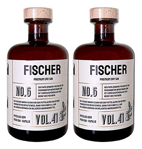 Fischer s Premium Dry Gin No6-2er Set Der Fischer Gin 0,5L (41% Vol)- [Enthält Sulfite]
