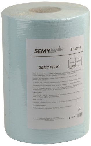 Semy Top Spezial-Putztuchrolle, blau, 29 x 37 cm, 300 Blatt, 1er Pack (1 x 1 Stück)
