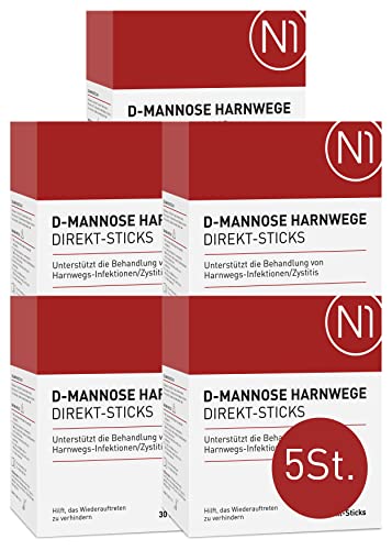 N1 D Mannose Direkt-Sticks 150 St. - bei Blasenentzündung & Harnwegsinfektion - 150 Tage - OHNE Antibiotika - OHNE Wasser einnehmbar - leckerer Geschmack