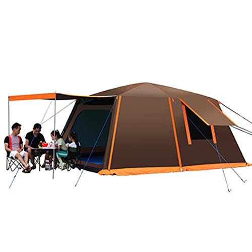Wasserdichtes Kuppelzelt mit Veranda, automatisches Pop-Up-Zelt, Sonnenschutz, einfacher Aufbau, doppellagige Familien-Campingzelte mit Tragetasche für Outdoor-Camping, A