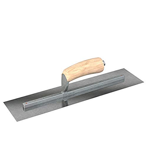 Bon 66-215 10-in x 3-in Carbon Steel Square Finish Trowel with Wood Handle
