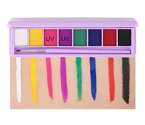 OEDO 8 Farben Mix/Set Neon Lose Pulver Lidschatten Pigment Matte Mineral Spanger Nagelpulver Make-up Schimmern Glänzende Lidschatten,2