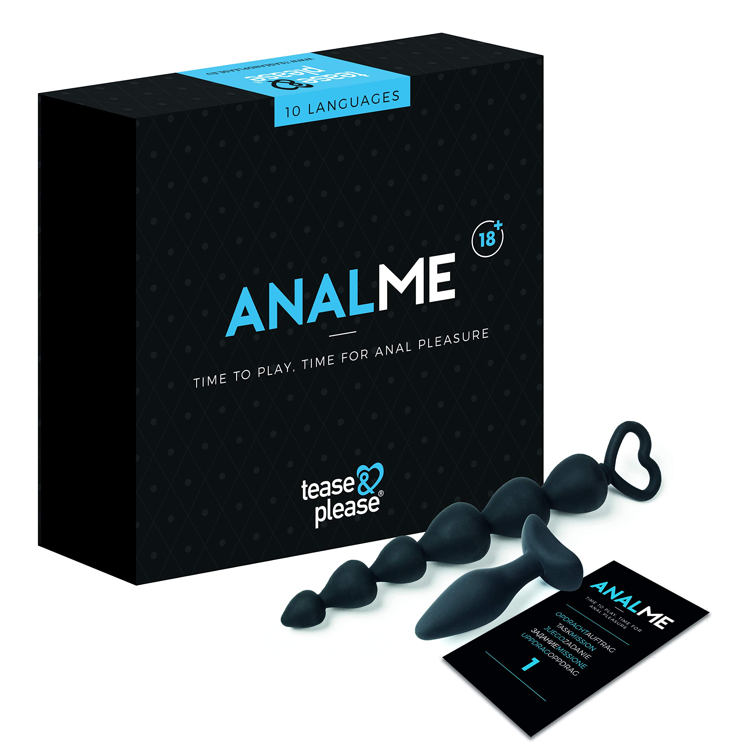 Tease & Please AnalMe Game (10 Sprachen) - Spiele für Erwachsene für Analsex mit Attributen - Erotische Spiele mit Rollenspielen für etwas Spaß im Schlafzimmer