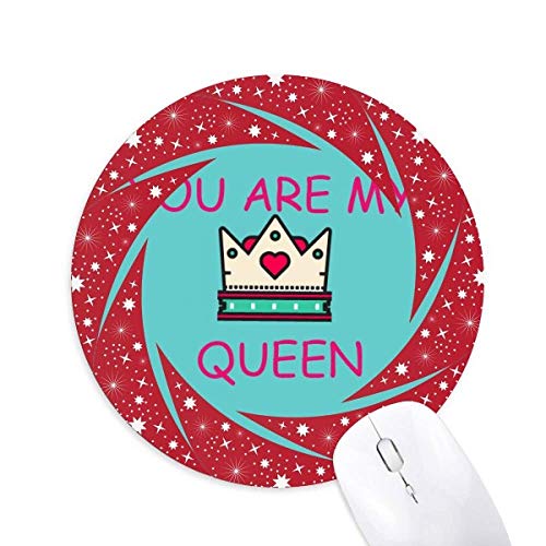 Meine Königin Königliche Regina Majestät Rad Maus Pad Runde Red Rubber