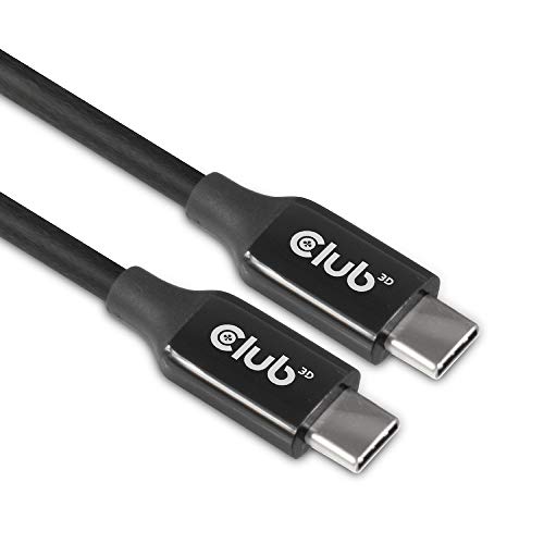 Club 3D USB 3.2 Gen2 Type C to C Active Bi-directional Cable 8K60Hz M/M 5m/16.4ft - 5 m - USB C - USB C - USB 3.2 Gen 2 (3.1 Gen 2) - 10000 Mbit/s - Black