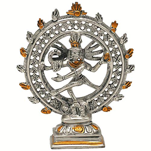 Spiru Shiva Nataraja Messing doppelter Ring 2farbig - 15 cm