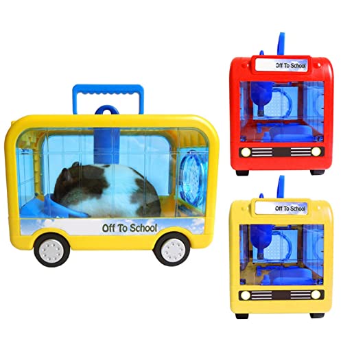 Hamsterkäfig – tragbarer Käfig zum Mitnehmen, perfekter Reisekäfig mit Kleintiergriffen für Hamster, Goldbären, Chinchillas und andere kleine Haustiere A/a