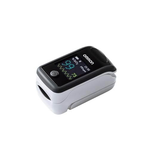 OMRON P300 Intelli IT Bluetooth-Fingerpulsoximeter zur Messung der Sauerstoffsättigung (SpO2) mit zugehöriger App