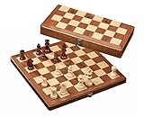 Philos 2626 - Schach, Schachspiel, Schachkassette Walnuss groß, Feld 42 mm, Königshöhe 80 mm, Holz