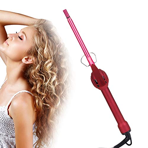 Lockenstab, 9mm ultrafeines Lockenstab Tong Temperatur LCD-Display Lockenwickler Anti-Verbrühungs Styling Tool mit einstellbarer 6 Temperatur und 60 Minuten Automatik Abschaltung