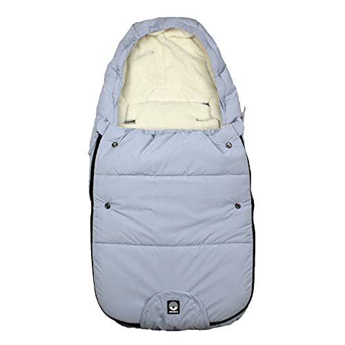 Dooky Fußsack, für Kinderwagen, Autositz oder Buggy (universalpassend, wasser- & windabweisend, Doppelreißverschluss, 3- und 5-Punkt-Gurte, Größe: 0-9 Monate (70x40x8cm)), Blue Mountain