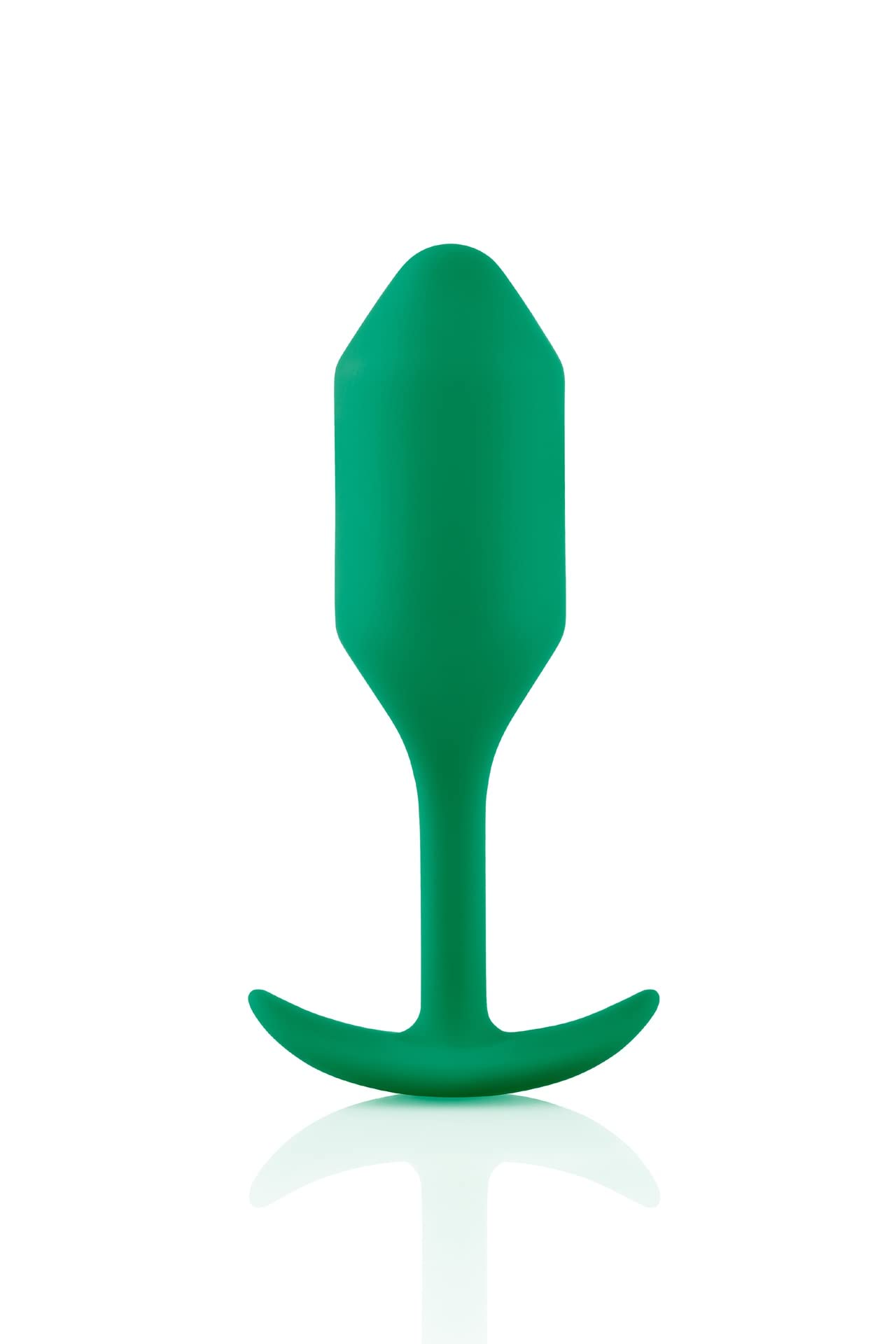 b-Vibe - The Snug Plug 2 – Grün – 114 Gramm Analplug mit ausgestelltem Sockel und gewichteten Kugeln