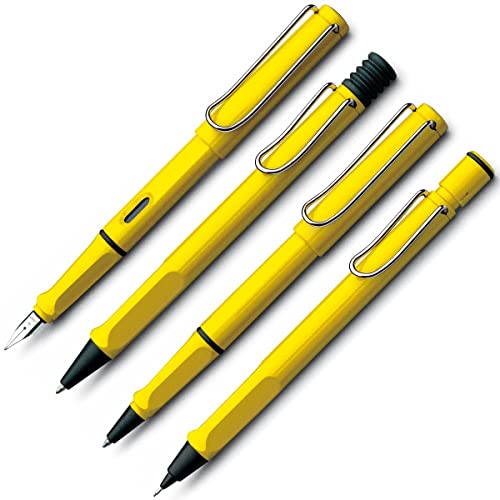 LAMY Safari Set [Füller + Kugelschreiber + Tintenroller + Bleistift] (Gelb - Yellow)