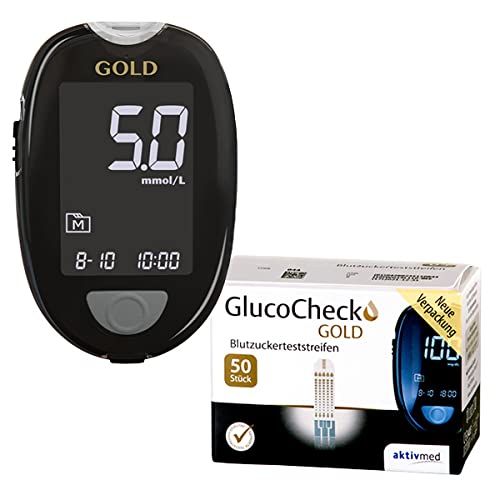GlucoCheck GOLD Starter-Set [mmol/l] mit 60 Blutzuckerteststreifen ...